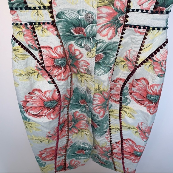 Byron Lars Beauty Mark Floral Brocade Garden Sheath Dress 6 Petite - Picture 14 of 16